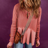 Women's Spring Simple European And American Style Versatile Pullover Top