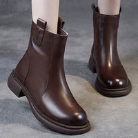Soft Bottom British Style Vintage Martin Boots Women