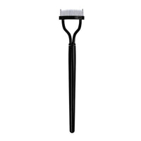 Semi-arc Steel Tooth Brow Groomer Double Head Concealer Brush