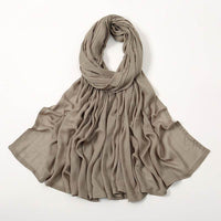 Solid Color Malay Indonesian Rayon Scarf Wide Brim Thin Modal Breathable