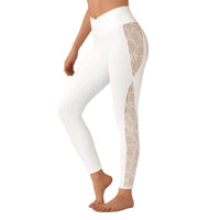 Slim Lace Stitching Yoga Leggings High Top Sports Fitness Pants