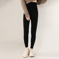 Outer Wear Wool Knitted Seamless Leggings Women's High Waist Warm-keeping Pants Slimming All-matching