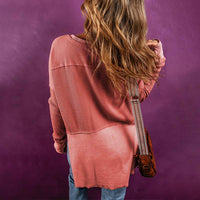Women's Spring Simple European And American Style Versatile Pullover Top
