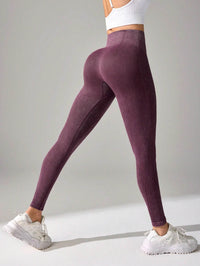 Nude Feel High Waist Hip Lifting And Belly Contracting Fitness Seamless Sports Pants