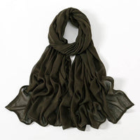Solid Color Malay Indonesian Rayon Scarf Wide Brim Thin Modal Breathable