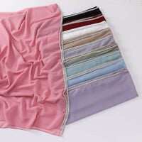 Bright Diamond Long-edged Malaysian Scarf Chiffon Scarf