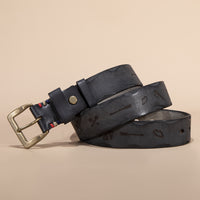 Vegetable Tanned Leather Top Layer Leather Brass Buckle Belt Men