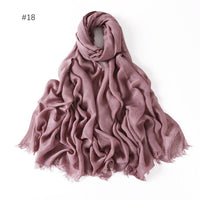 Women's Fashionable Thin Modal Monochrome Rayon Breathable Shawl Scarf