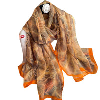 Thin Yourou Yarn Begonia Scarf Shawl