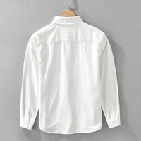 Men's Stitching Long-sleeved Shirt Fashion Cotton Casual All-match Artistic Loose Top
