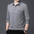 Solid Color Casual Dad Long-t-shirt
