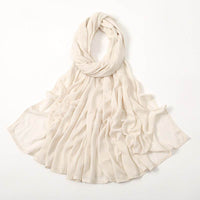 Solid Color Malay Indonesian Rayon Scarf Wide Brim Thin Modal Breathable