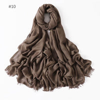 Women's Fashionable Thin Modal Monochrome Rayon Breathable Shawl Scarf