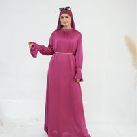 European And American Dubai Elegant Satin Dress
