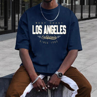 Men's Fashion Casual All-match Round Neck Printed Short Sleeve