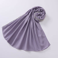 Bright Diamond Long-edged Malaysian Scarf Chiffon Scarf