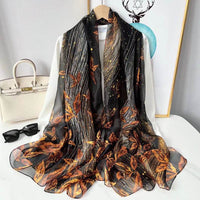 Fashionable Stylish Yourou Yarn Rose Scarf For Women