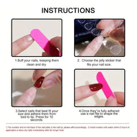 Milky White Almond Red Xiaoai Nail Sticker Removable Finished Wear Armor