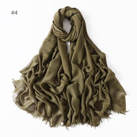 Women's Fashionable Thin Modal Monochrome Rayon Breathable Shawl Scarf