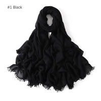 Women's Fashionable Thin Modal Monochrome Rayon Breathable Shawl Scarf