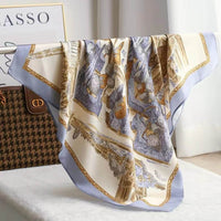 Intellectual Elegant Light Luxury Gift Silk Small Square Towel Silk Scarf