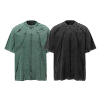 Men's Personality Retro Washed Distressed Loose Niche Half Sleeve T-shirt