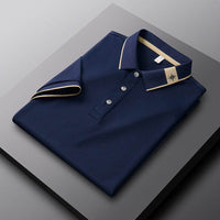 Men's Breathable Summer Lapel Short-sleeved T-shirt