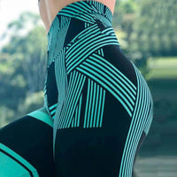 Multi-color Printed Women's Tight High Waist Trousers