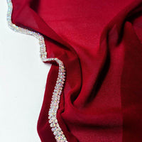 Light Diamond Chiffon Solid Color Women's Toe-covered Scarf