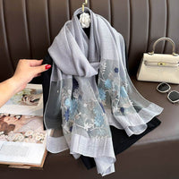 Elegant All-match Embroidered Summer Sunscreen Scarf