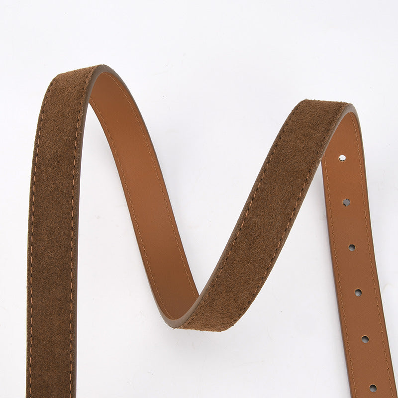 Girls' Fashionable All-match Retro Frosted Belt