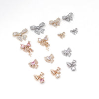 Bow Zircon Nail Ornament Zircon