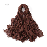Women's Fashionable Thin Modal Monochrome Rayon Breathable Shawl Scarf
