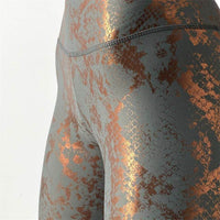 Women's Tight Elastic Bronzing Yoga Pants