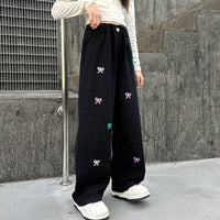 Western Style Wide-leg Pants Children's Autumn Straight Jeans