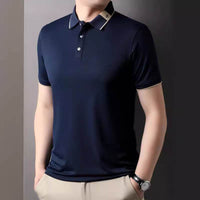 Men's Breathable Summer Lapel Short-sleeved T-shirt