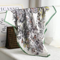 Intellectual Elegant Light Luxury Gift Silk Small Square Towel Silk Scarf