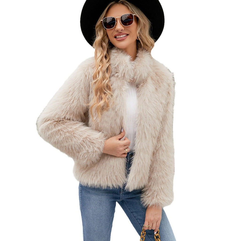 Casual Short Women's Imitation Fur Coat Top