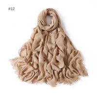 Women's Fashionable Thin Modal Monochrome Rayon Breathable Shawl Scarf