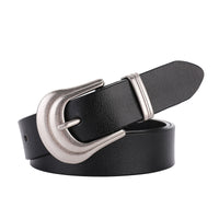 Simple Decorative Retro Distressed Women's Cowhide Belt