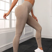 Seamless Letter Peach Yoga Hip Raise Skinny High Waist Exercise Workout Pants Women