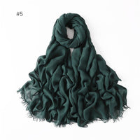 Women's Fashionable Thin Modal Monochrome Rayon Breathable Shawl Scarf