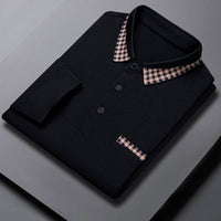 Solid Color Casual Dad Long-t-shirt