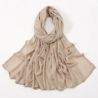 Solid Color Malay Indonesian Rayon Scarf Wide Brim Thin Modal Breathable