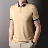 Men's Breathable Summer Lapel Short-sleeved T-shirt