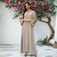 Women's Embroidered Rope Embroidered Muslim Dress