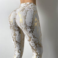 Women's Tight Elastic Bronzing Yoga Pants