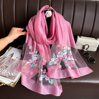 Elegant All-match Embroidered Summer Sunscreen Scarf