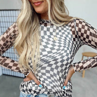 Round Neck Long Sleeve Top Casual Slim Bottoming Shirt