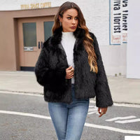 Casual Short Women's Imitation Fur Coat Top